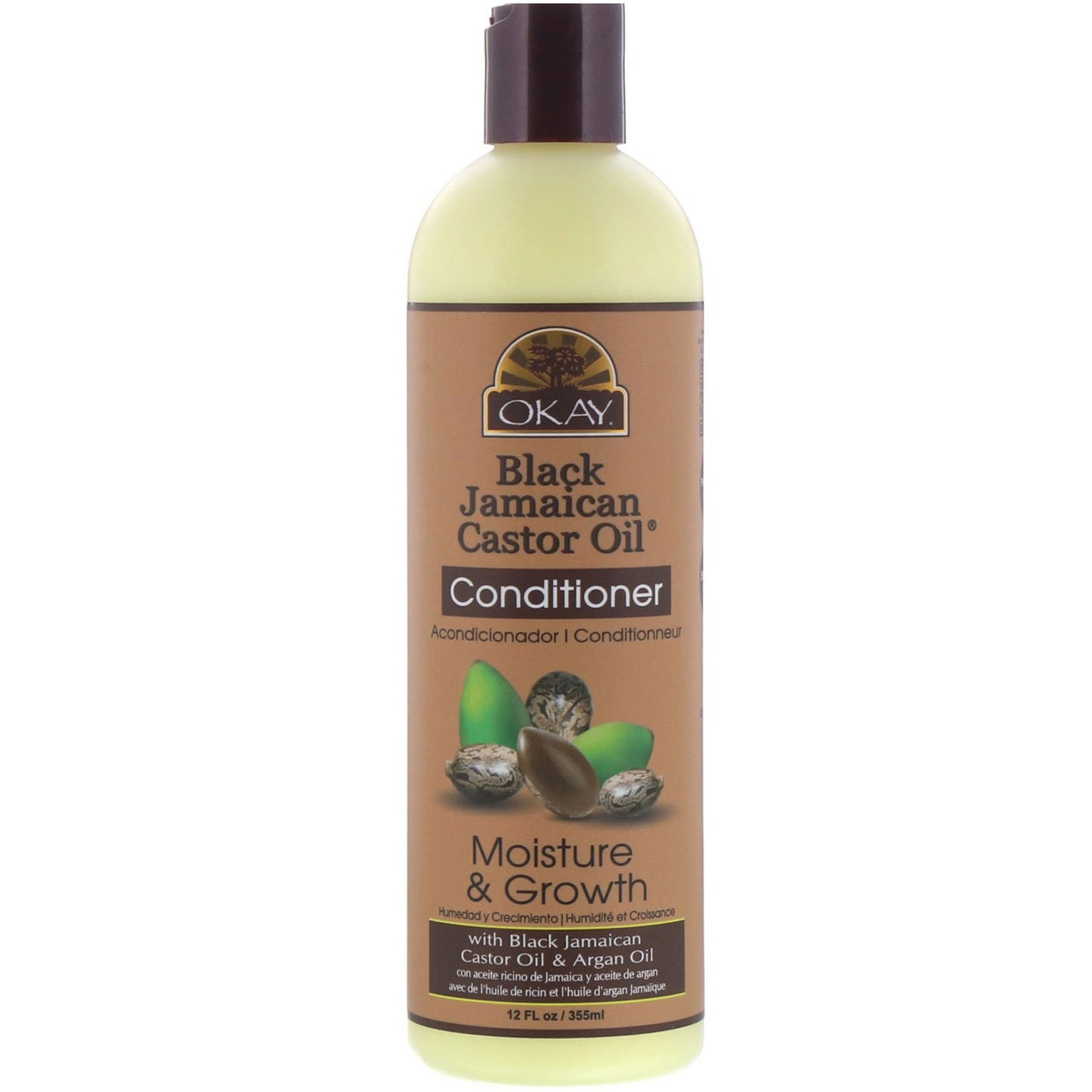 Okay Naturals Black Jamaican Castor Oil Moisture & Growth Conditioner (12 oz)
