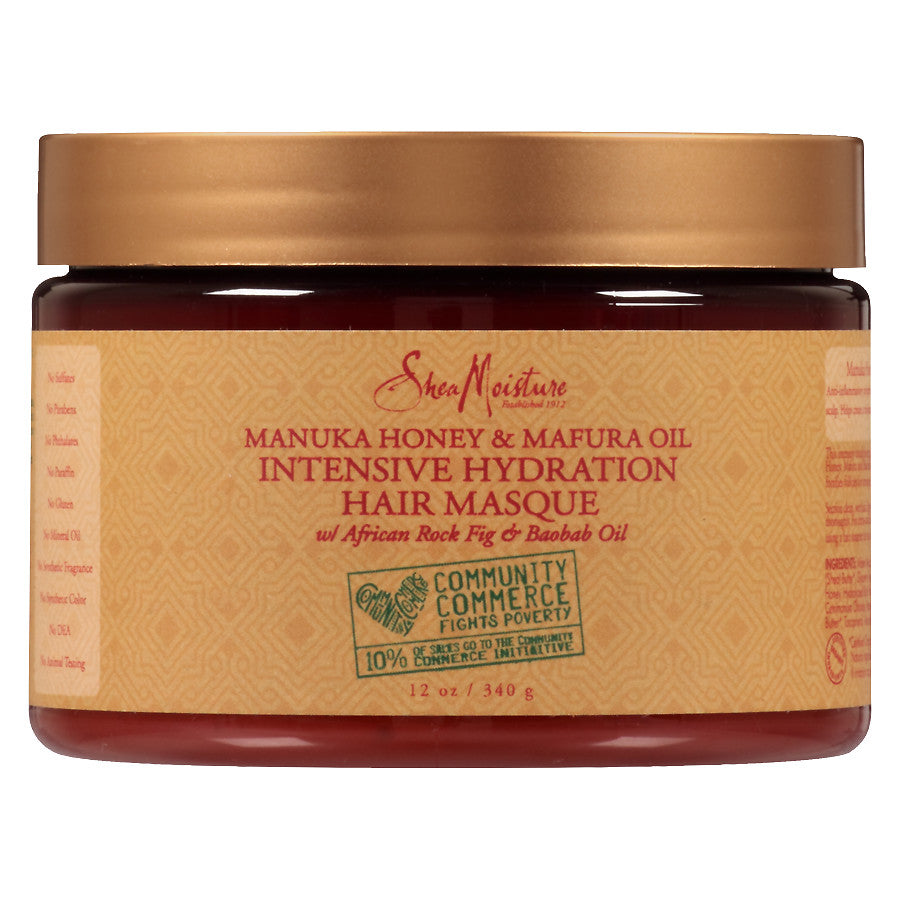 Shea Moisture Manuka Honey & Mafura Oil Intensive Hydration Hair Masque (12 oz) - empress mane