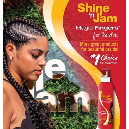 Ampro Shine n' Jam Magic Fingers Setting Mousse For Braiders (12 oz)