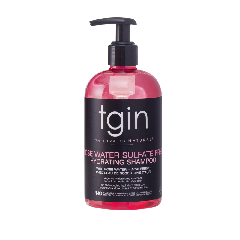 TGIN Rose Water Sulfate Free Hydrating Shampoo (8 oz)