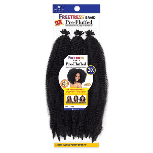 Freetress 3X Pre-Fluffed Poppin' Twist 20"