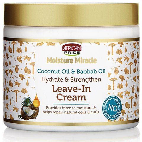 African Pride Moisture Miracle Coconut & Baobab Oil Leave-In Cream (15oz) - empress mane 
