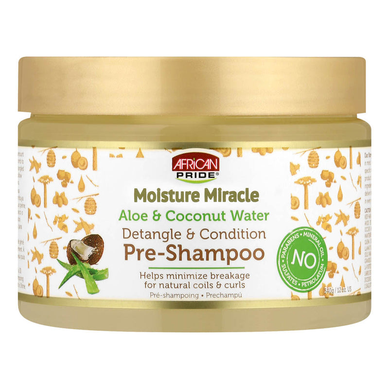 African Pride Moisture Miracle Aloe & Coconut Water Pre-Shampoo (12oz) - empress mane 