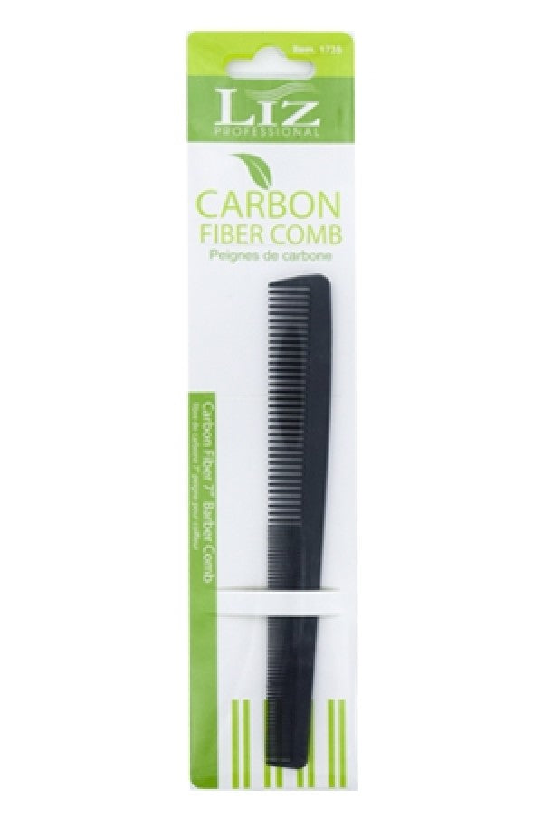 Liz Professional Carbon Fiber 7" Barber Comb