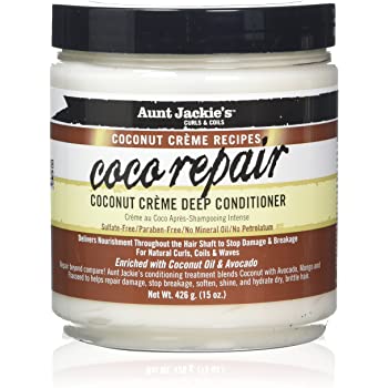 Aunt Jackie's Coconut Crème Recipes "Coco Repair" Coconut Crème Deep Conditioner (15 oz)