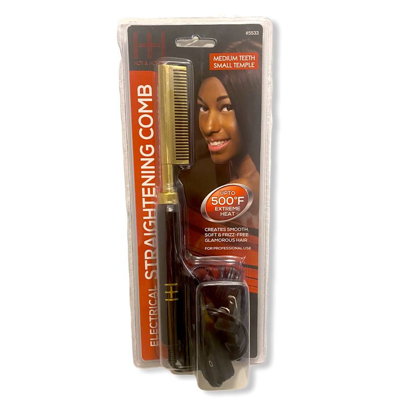 Annie Hot & Hotter Electrical Straightening Comb - Medium Teeth Small Temple