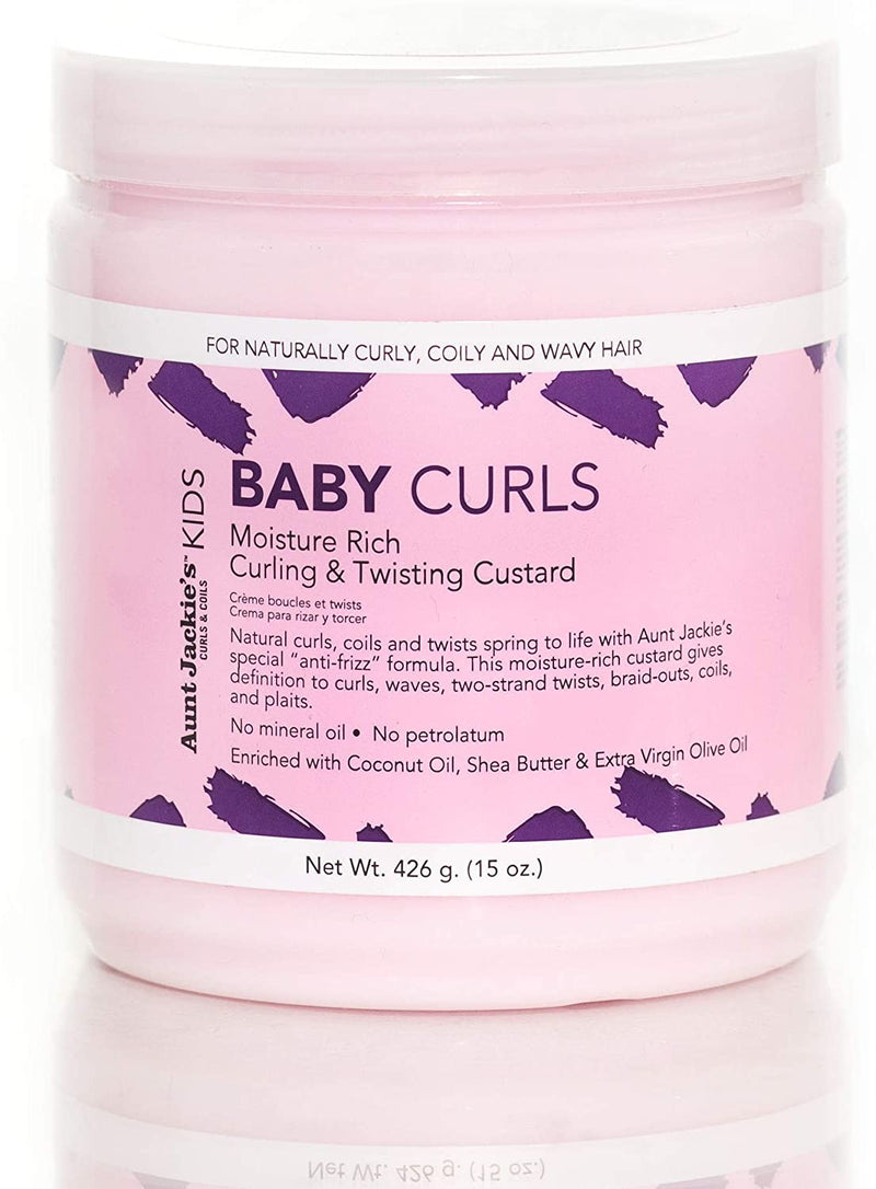Aunt Jackie's Girls "Baby Curls" Moisture Rich Curling & Twisting Custard (15 oz) (previously Baby Girl Curls)
