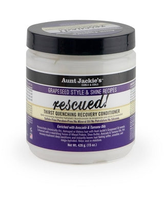 Aunt Jackie's Grapeseed Style & Shine Recipes "Rescued!" Thirst Quenching Recovery Conditioner (15 oz)